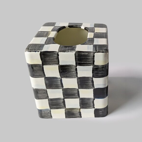 FINAL SALE: McKenzie-Childs Courtly Check Boutique Tissue Box Cover (#2) - Picture 2 of 5